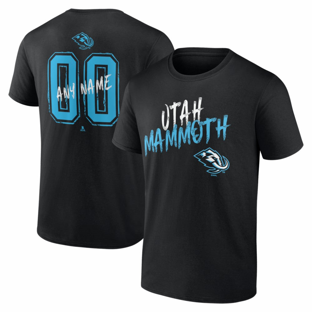 Utah Mammoth Hustle Personalized Name & Number T-Shirt - Black T-shirts
