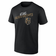 Vegas Golden Knights Hustle Personalized Name & Number T-Shirt - Black T-shirts