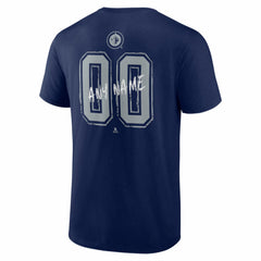Winnipeg Jets Big & Tall Hustle Personalized Name & Number T-Shirt - Navy T-shirts