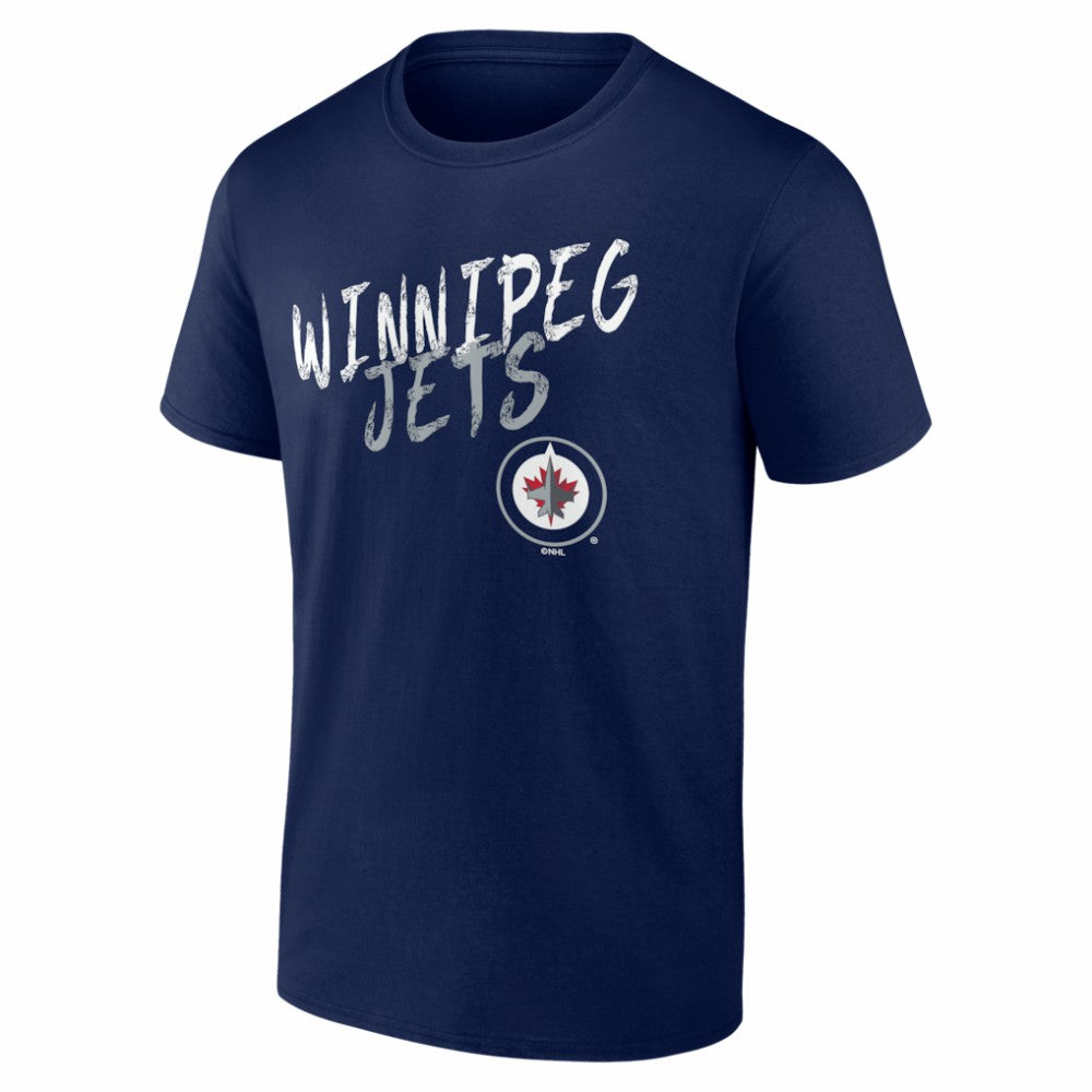 Winnipeg Jets Hustle Personalized Name & Number T-Shirt - Navy T-shirts