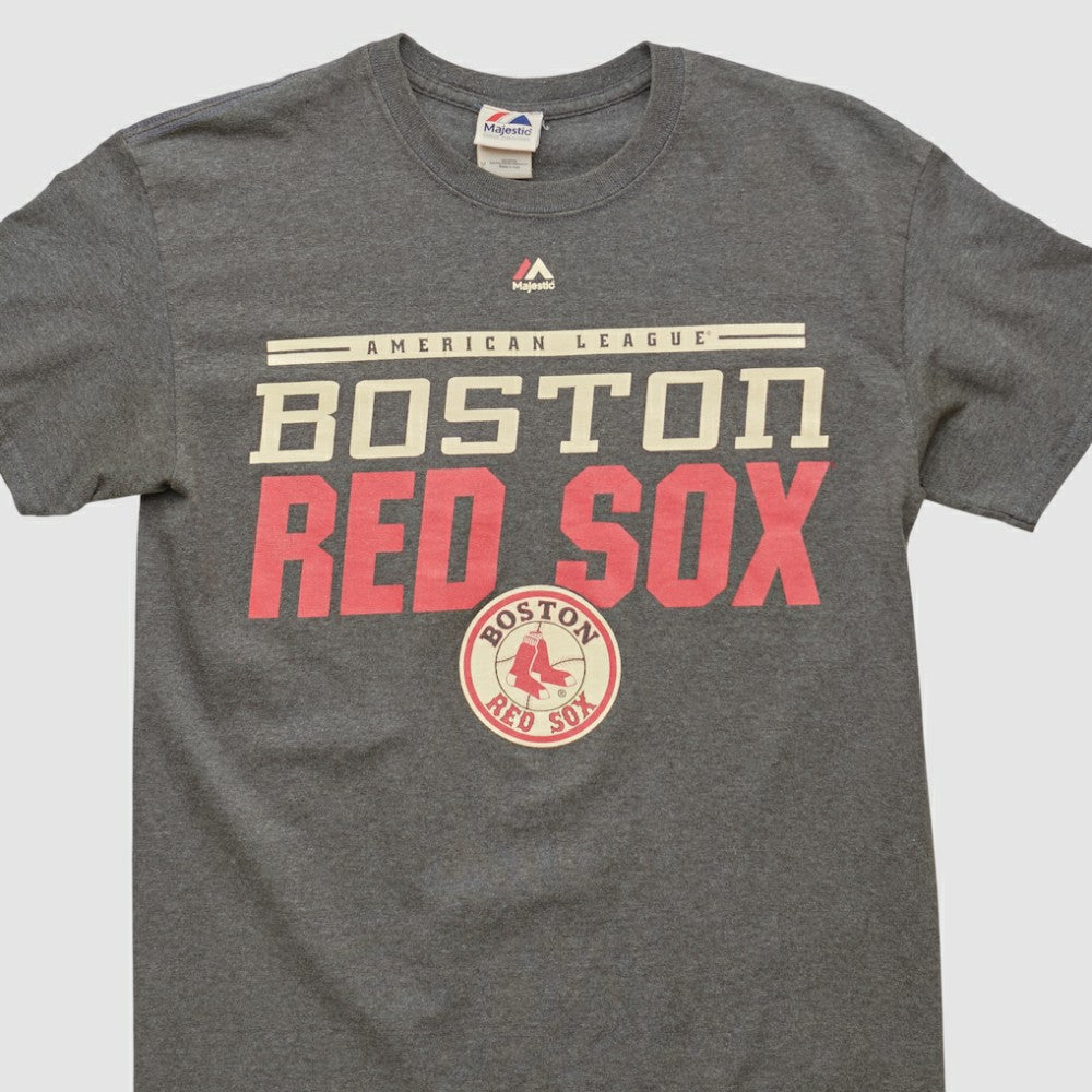 Boston Red Sox Majestic 2000s T-shirt Dark Heather Gray Vintage