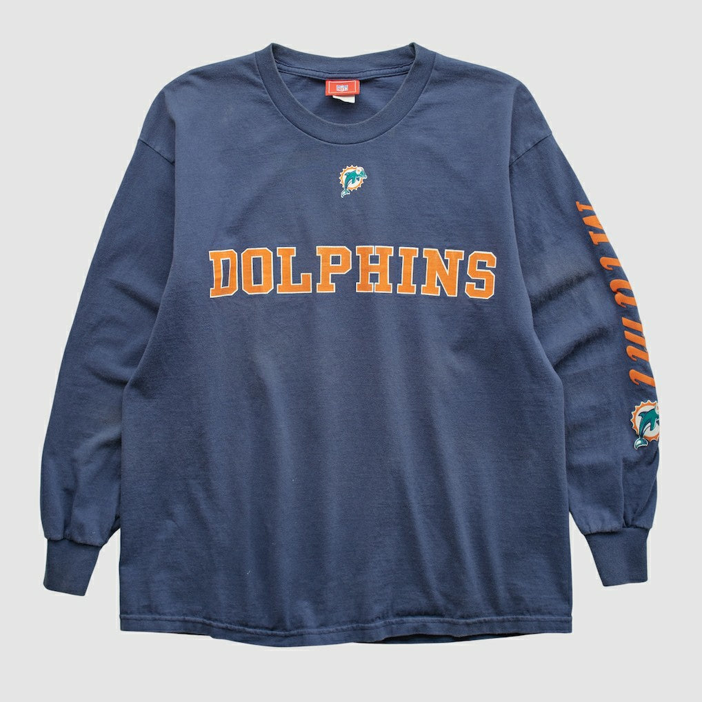 Miami Dolphins NFL 2000s Long Sleeve T-shirt - Navy Vintage outlet
