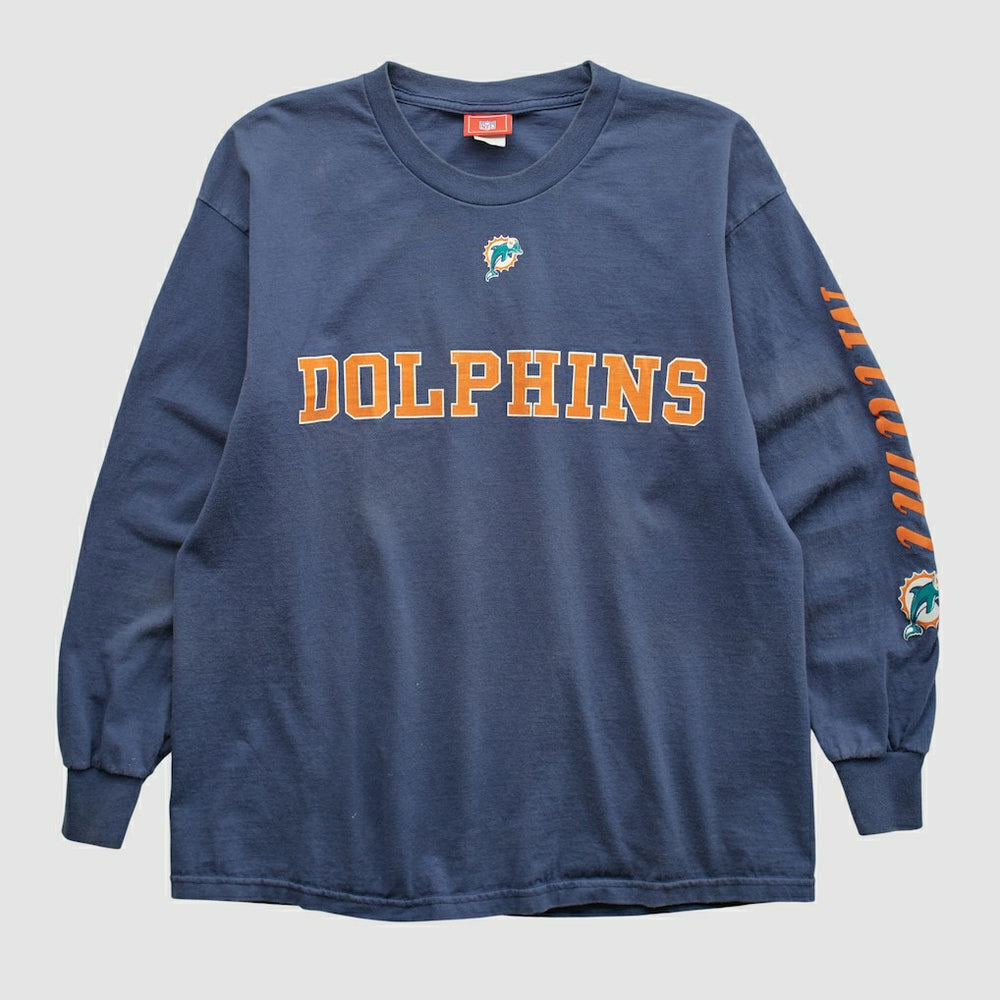 Miami Dolphins NFL 2000s Long Sleeve T-shirt - Navy Vintage outlet