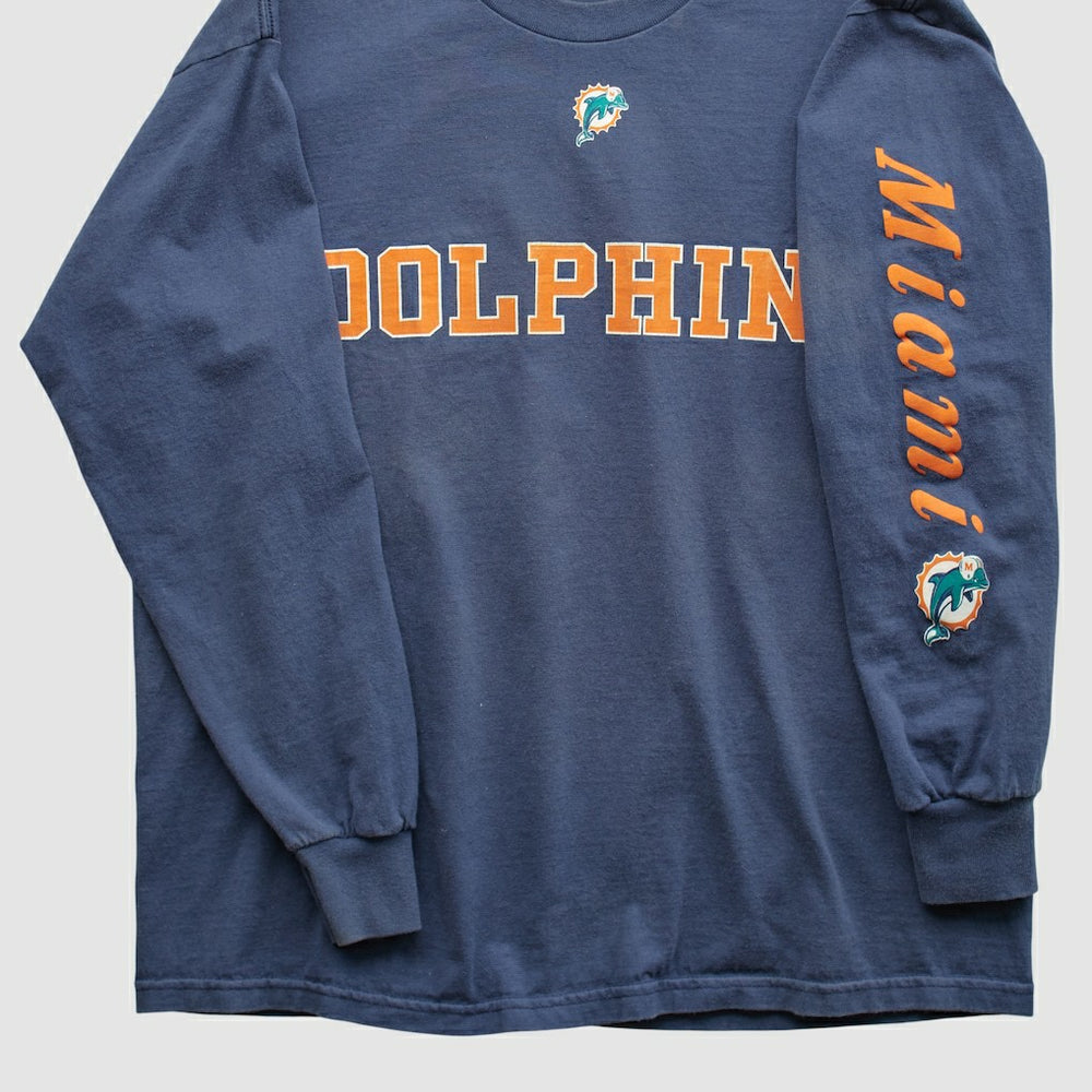 Miami Dolphins NFL 2000s Long Sleeve T-shirt - Navy Vintage outlet