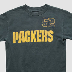 Green Bay Packers Reebok 2000s T-shirt - Black Vintage for sale
