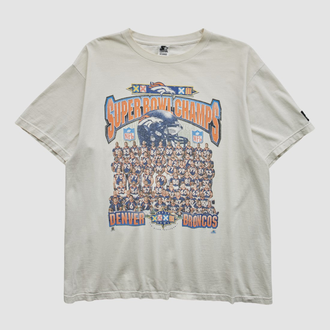 Denver Broncos Starter 1998 T-shirt - White Vintage cheap