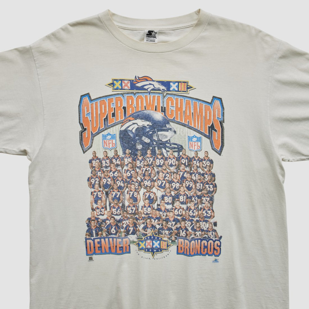 Denver Broncos Starter 1998 T-shirt - White Vintage cheap