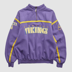 Minnesota Vikings 90s 1/4 Zip Sweatshirt - Purple Vintage on sale