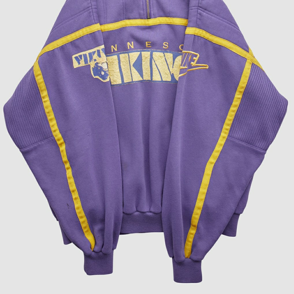 Minnesota Vikings 90s 1/4 Zip Sweatshirt - Purple Vintage on sale