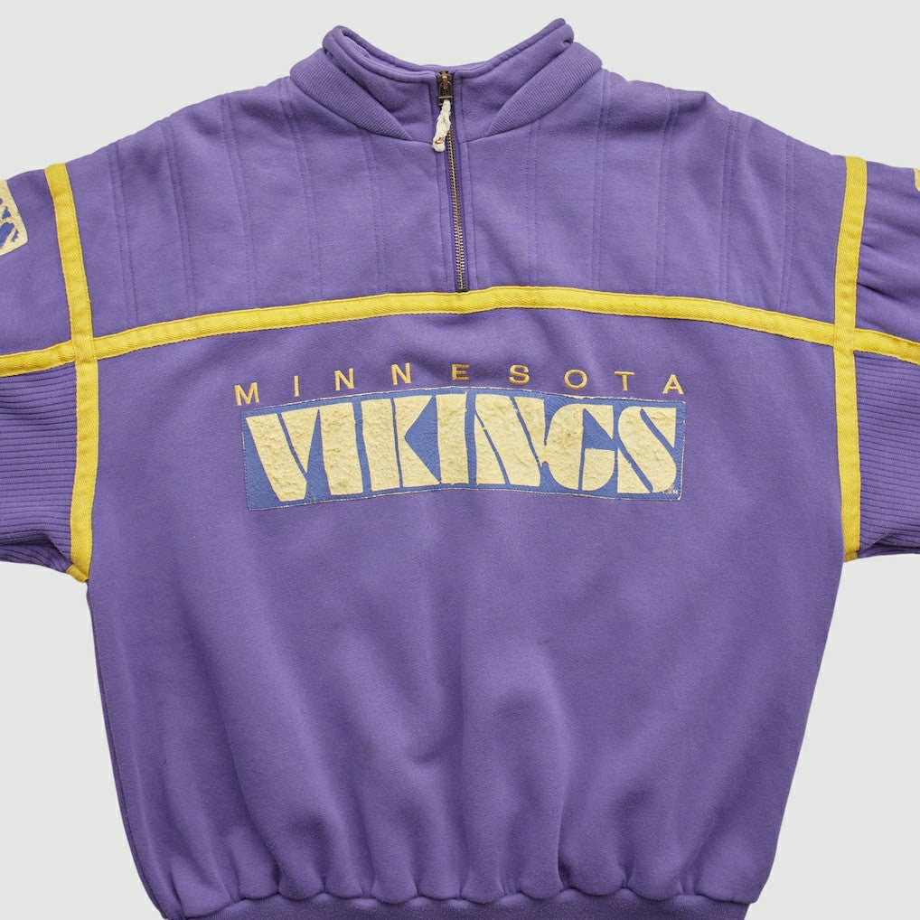 Minnesota Vikings 90s 1/4 Zip Sweatshirt - Purple Vintage on sale