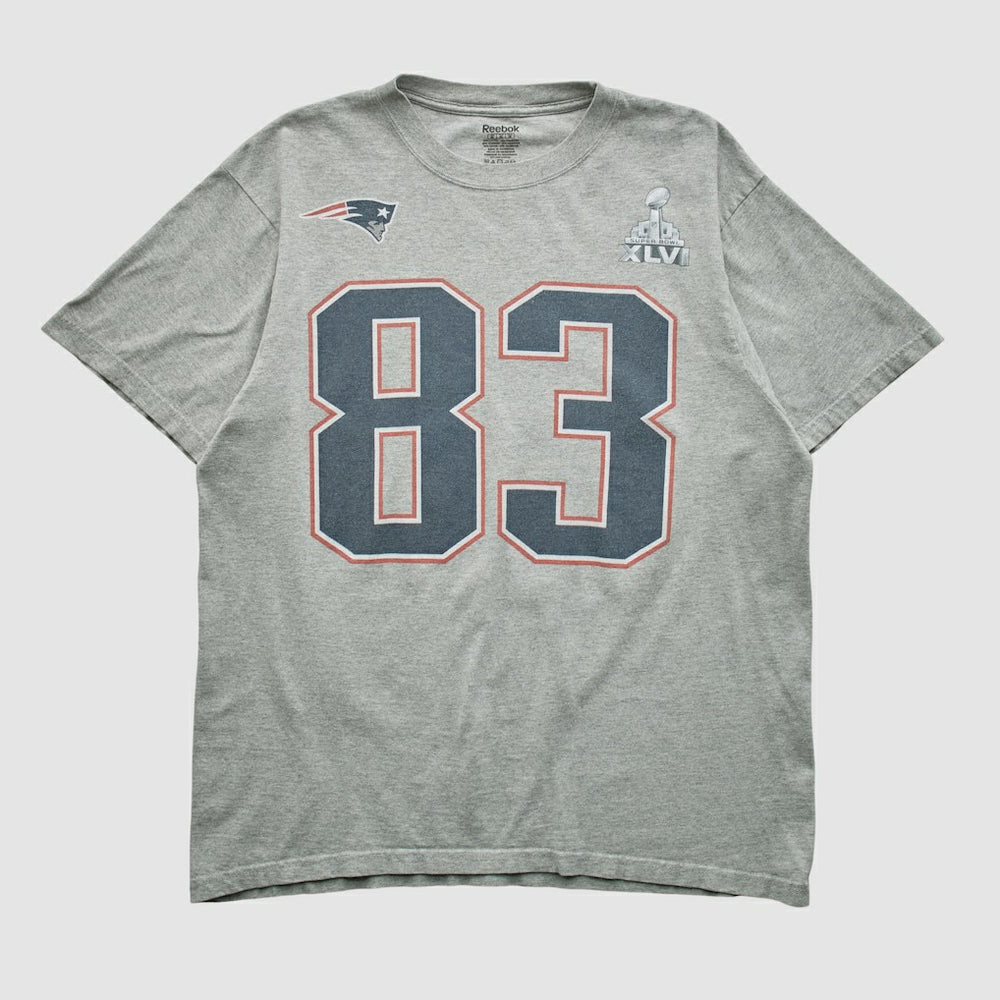 New England Patriots Reebok 2012 T-shirt - Heather Gray Vintage outlet