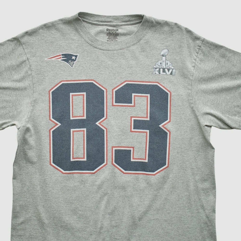 New England Patriots Reebok 2012 T-shirt - Heather Gray Vintage outlet