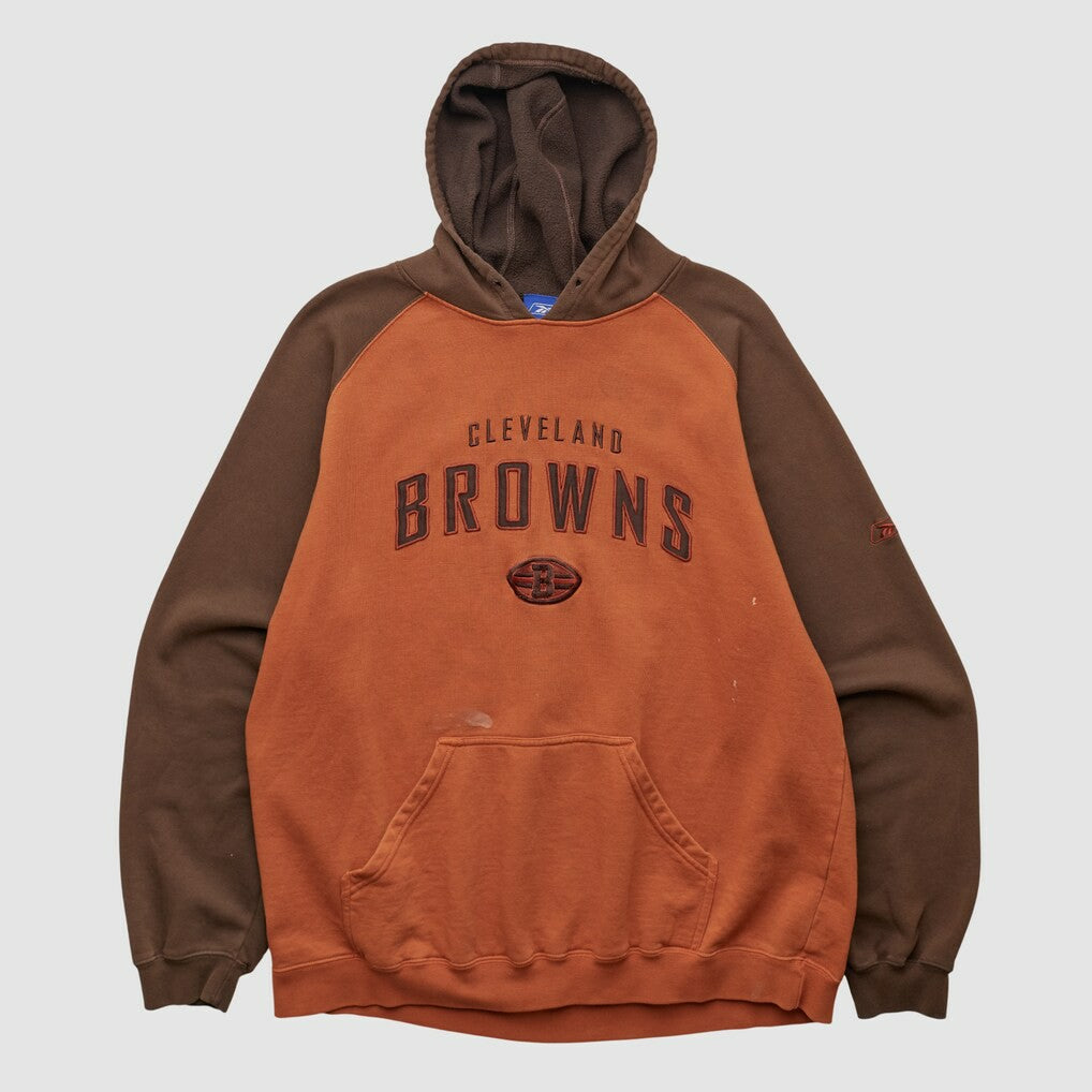 Cleveland Browns Reebok 2000s Hooded Pullover Sweatshirt - Clay Vintage sale