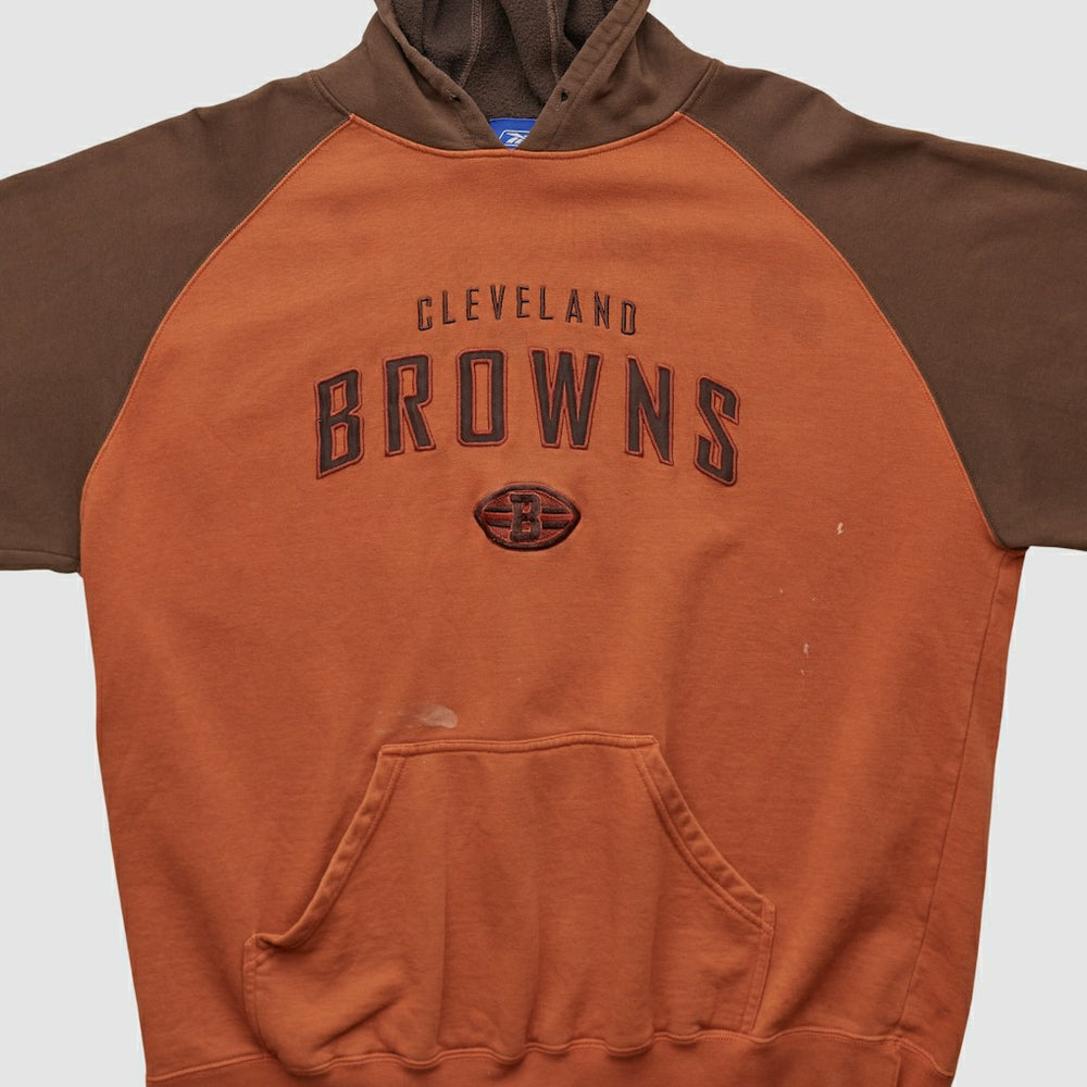 Cleveland Browns Reebok 2000s Hooded Pullover Sweatshirt - Clay Vintage sale