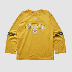 Pittsburgh Steelers NFL 2000s Long Sleeve T-shirt - Yellow Vintage on sale