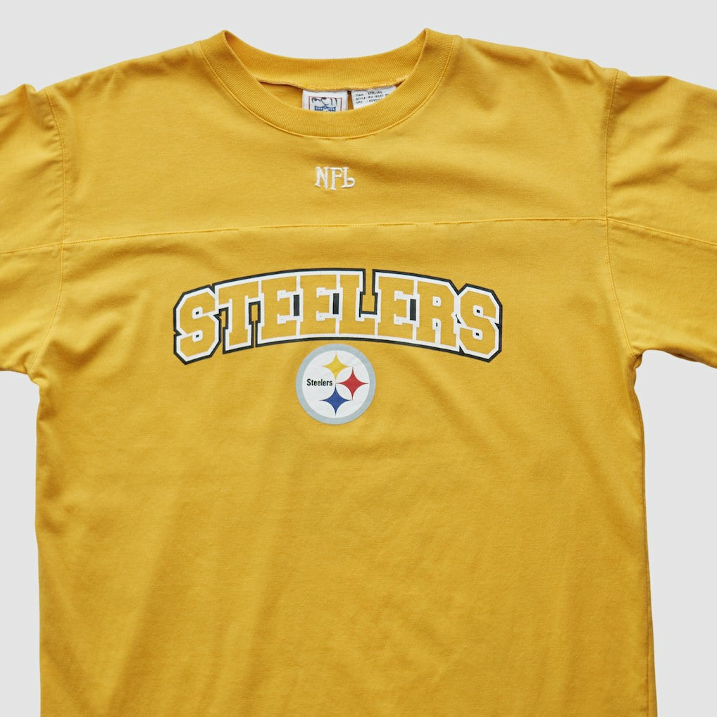 Pittsburgh Steelers NFL 2000s Long Sleeve T-shirt - Yellow Vintage on sale