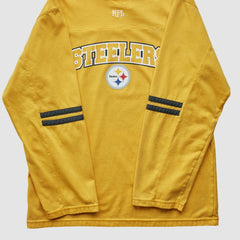 Pittsburgh Steelers NFL 2000s Long Sleeve T-shirt - Yellow Vintage on sale