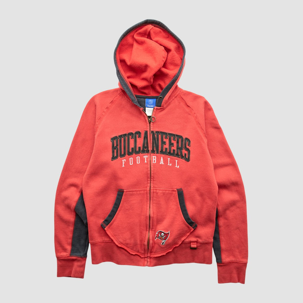 Tampa Bay Buccaneers Reebok 2000s Hooded Full Zip Sweatshirt - Red Vintage discount