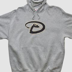 Arizona Diamondbacks Majestic 2000s Hooded Pullover Sweatshirt Heather Gray Vintage