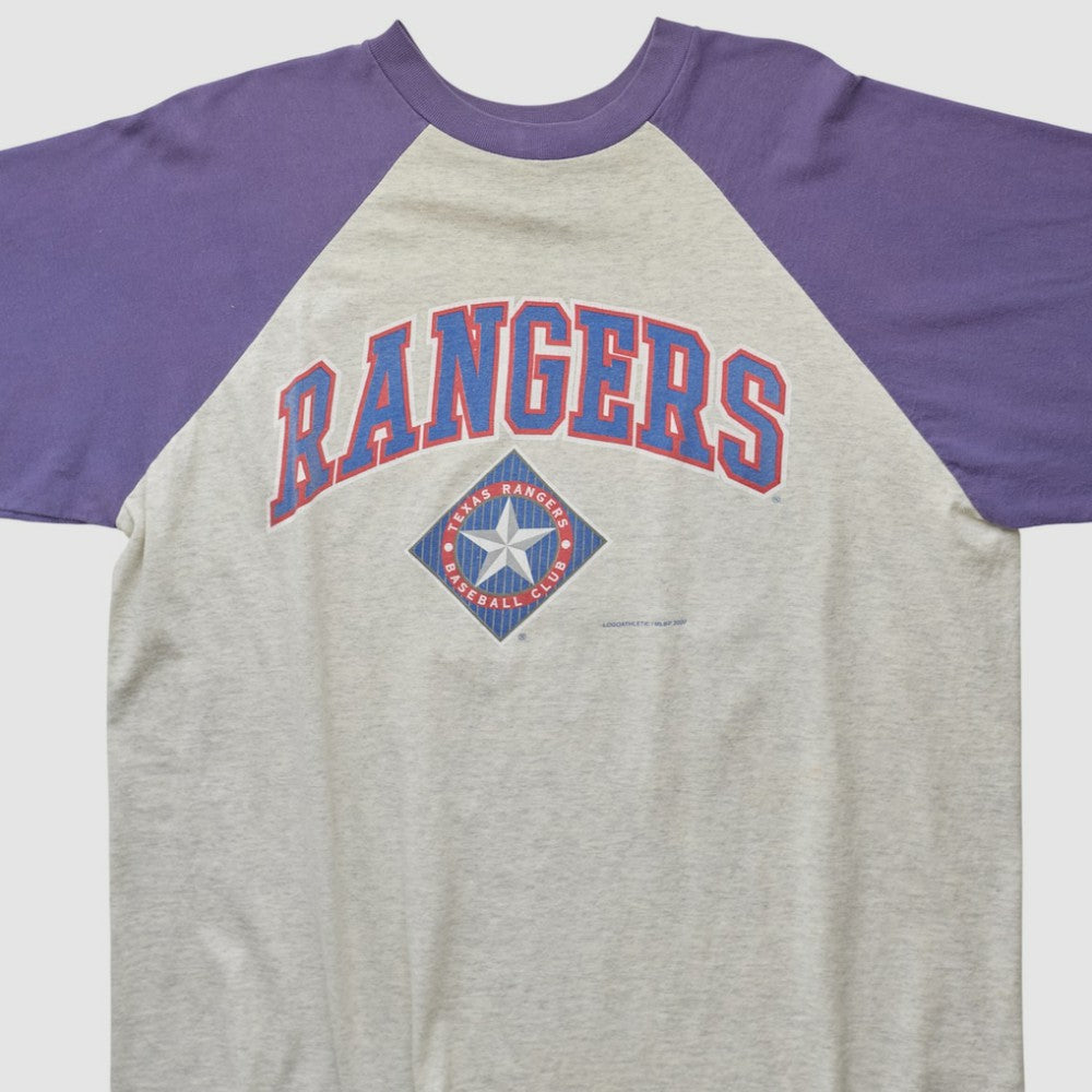Texas Rangers Logo Athletic T-shirt Heather Gray Vintage