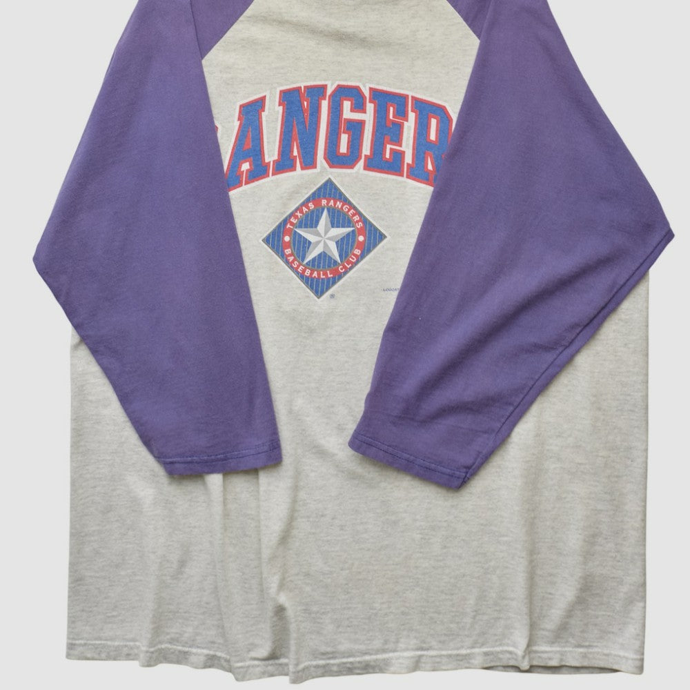 Texas Rangers Logo Athletic T-shirt Heather Gray Vintage