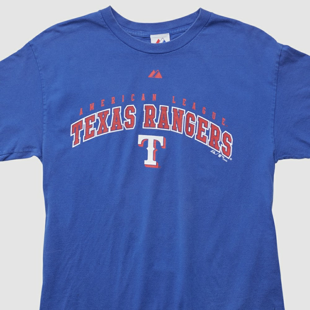 Texas Rangers Majestic 2009 T-shirt Blue Vintage