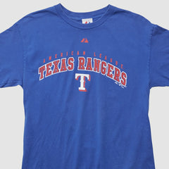 Texas Rangers Majestic 2009 T-shirt Blue Vintage