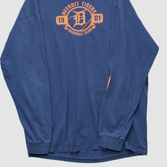 Detroit Tigers 2000s Long Sleeve T-shirt Navy Vintage