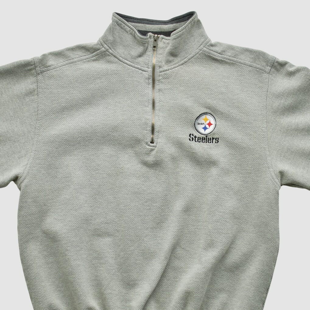 Pittsburgh Steelers Lee Sport 90s 1/4 Zip Sweatshirt - Heather Gray Vintage sale