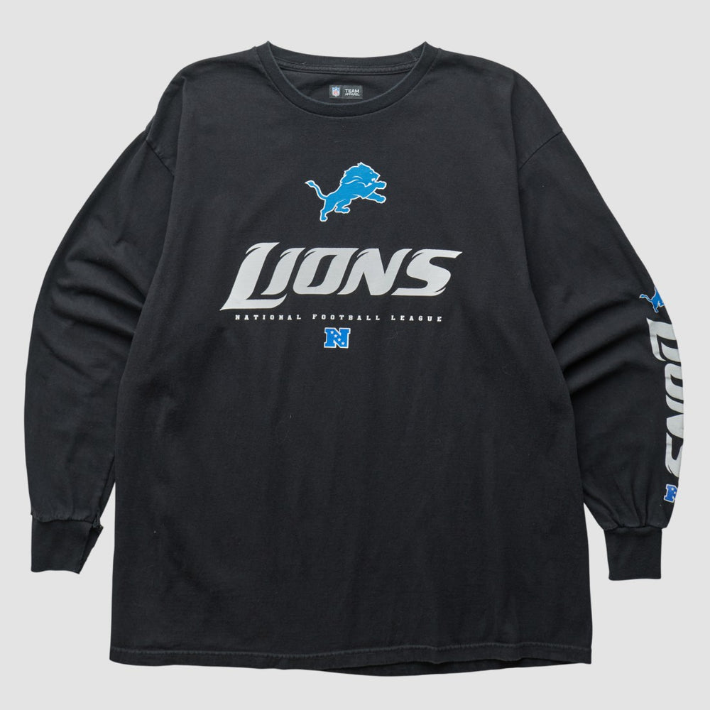 Detroit Lions NFL 2010s Long Sleeve T-shirt - Black Vintage outlet