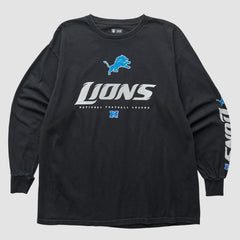 Detroit Lions NFL 2010s Long Sleeve T-shirt - Black Vintage outlet