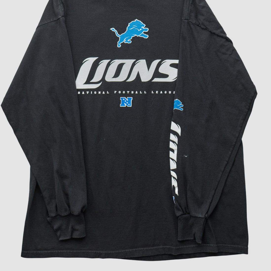 Detroit Lions NFL 2010s Long Sleeve T-shirt - Black Vintage outlet
