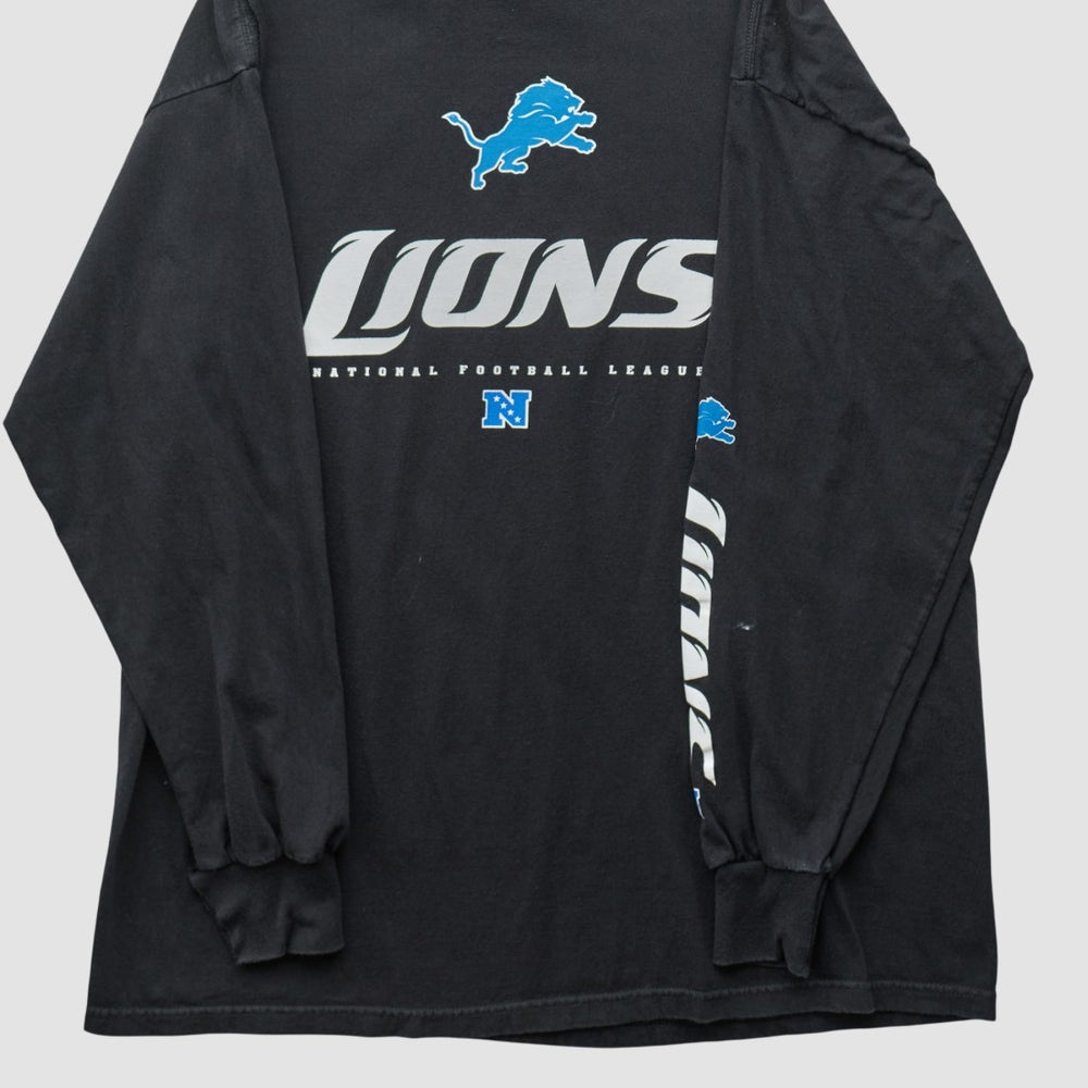 Detroit Lions NFL 2010s Long Sleeve T-shirt - Black Vintage outlet