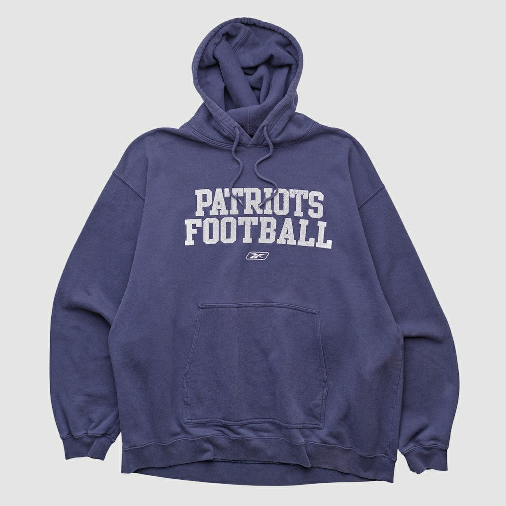 New England Patriots Reebok 2000s Hooded Pullover Sweatshirt - Navy Vintage outlet