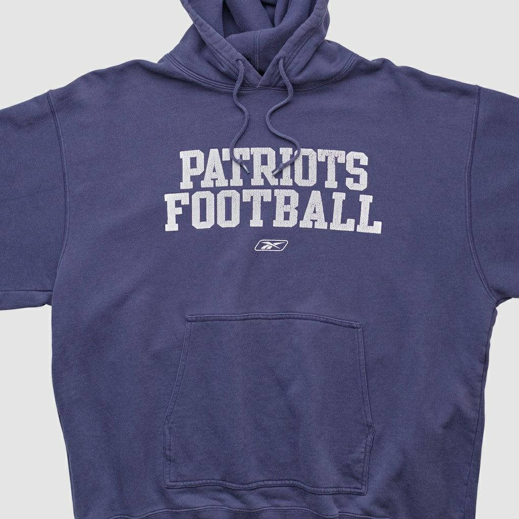 New England Patriots Reebok 2000s Hooded Pullover Sweatshirt - Navy Vintage outlet