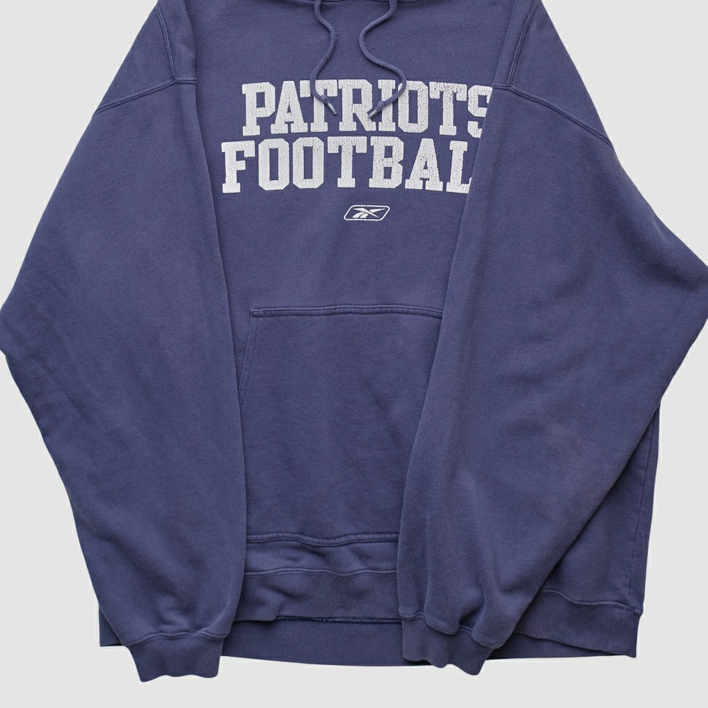 New England Patriots Reebok 2000s Hooded Pullover Sweatshirt - Navy Vintage outlet