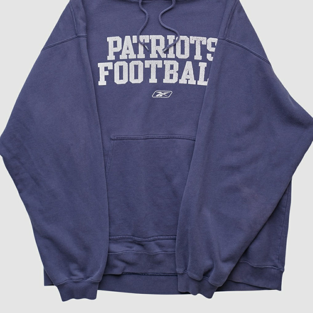 New England Patriots Reebok 2000s Hooded Pullover Sweatshirt - Navy Vintage outlet