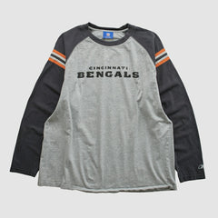 Cincinnati Bengals Reebok 2000s Long Sleeve T-shirt - Heather Gray Vintage sale