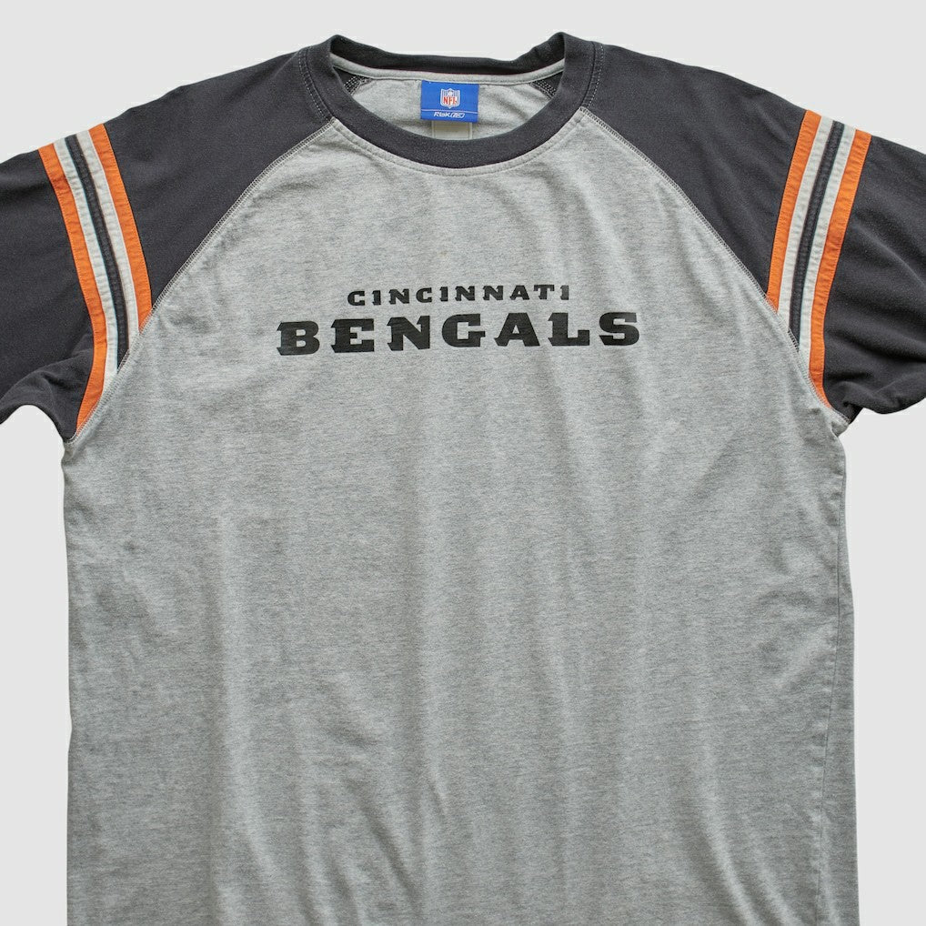 Cincinnati Bengals Reebok 2000s Long Sleeve T-shirt - Heather Gray Vintage sale