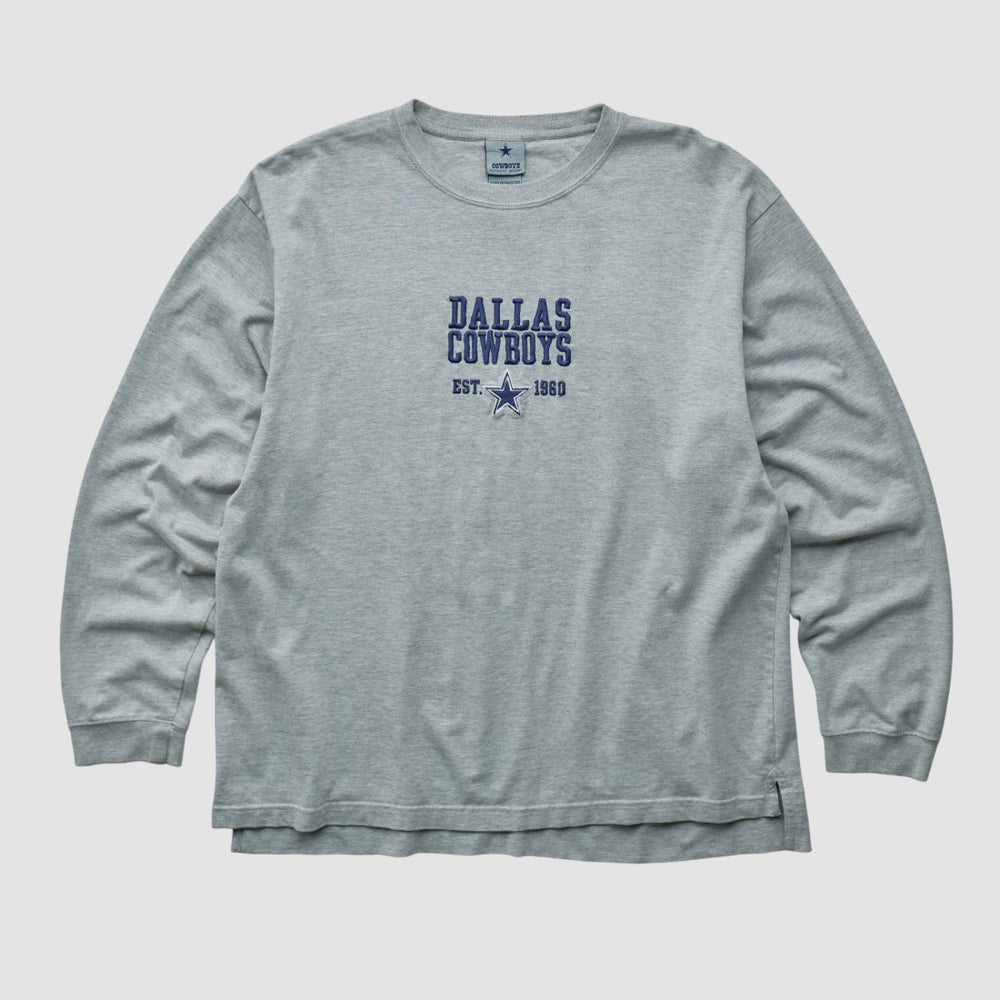 Dallas Cowboys Cowboys Authentic Apparel 2000s Long Sleeve T-shirt - Heather Gray Vintage on sale