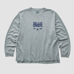 Dallas Cowboys Cowboys Authentic Apparel 2000s Long Sleeve T-shirt - Heather Gray Vintage on sale