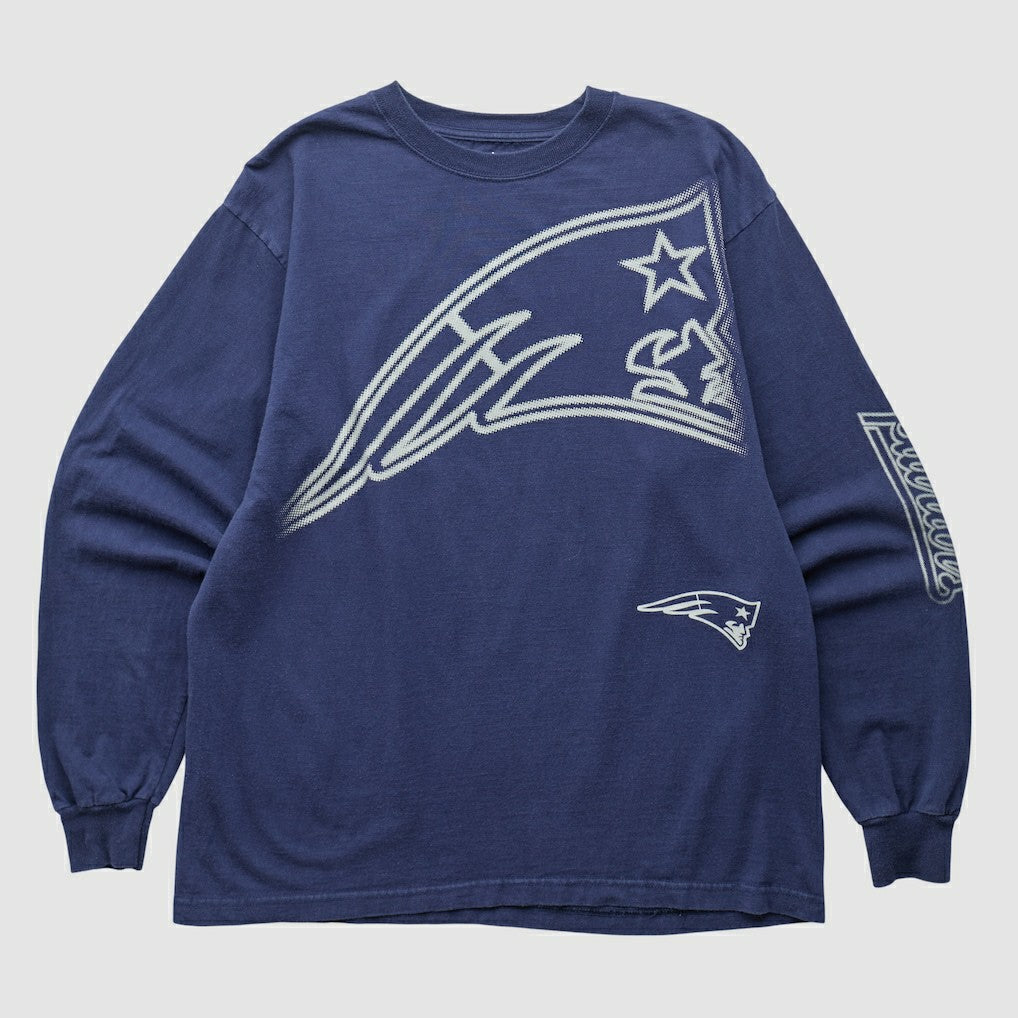New England Patriots Reebok 2000s Long Sleeve T-shirt - Navy Vintage outlet