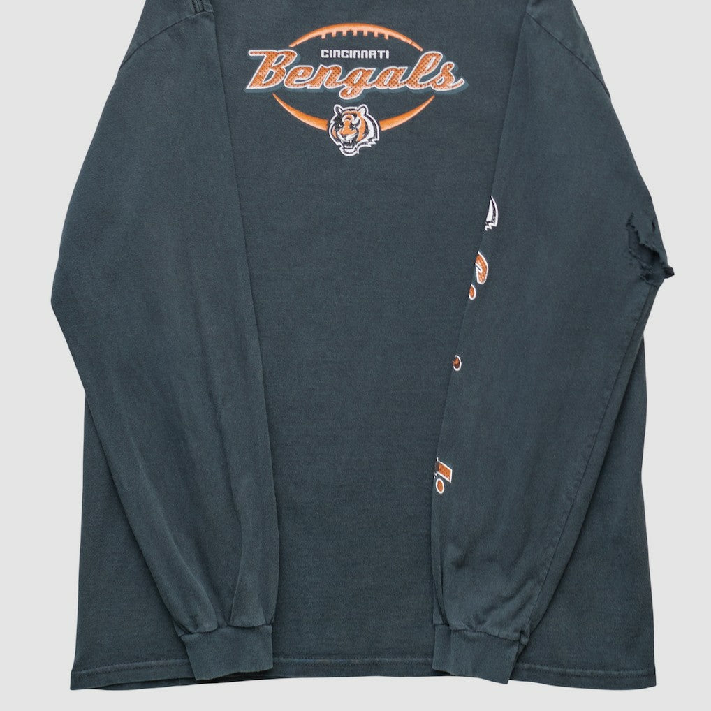 Cincinnati Bengals NFL 2000s Long Sleeve T-shirt - Black Vintage discount
