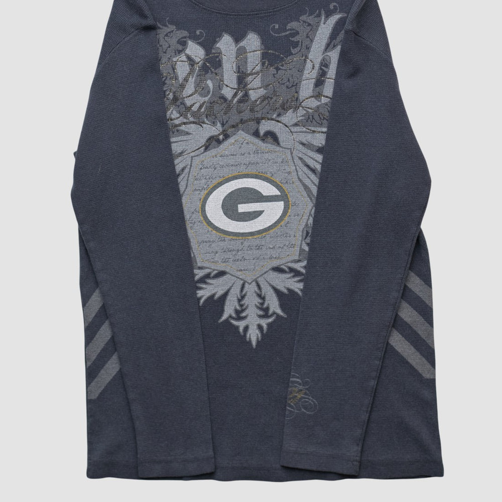 Green Bay Packers NFL 2000s Long Sleeve T-shirt - Black Vintage discount