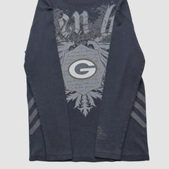 Green Bay Packers NFL 2000s Long Sleeve T-shirt - Black Vintage discount
