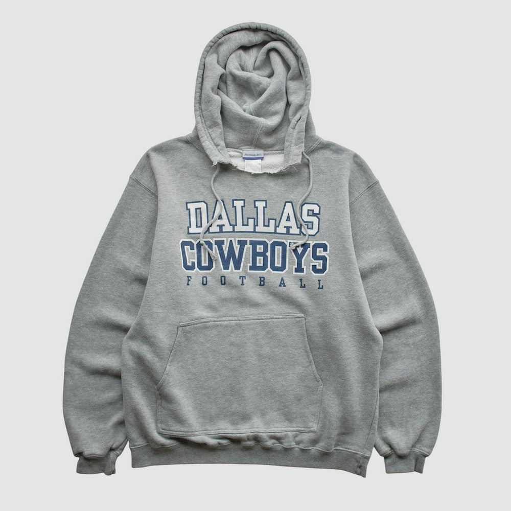 Dallas Cowboys Reebok 2000s Hooded Pullover Sweatshirt - Heather Gray Vintage online