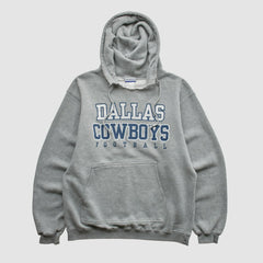 Dallas Cowboys Reebok 2000s Hooded Pullover Sweatshirt - Heather Gray Vintage online