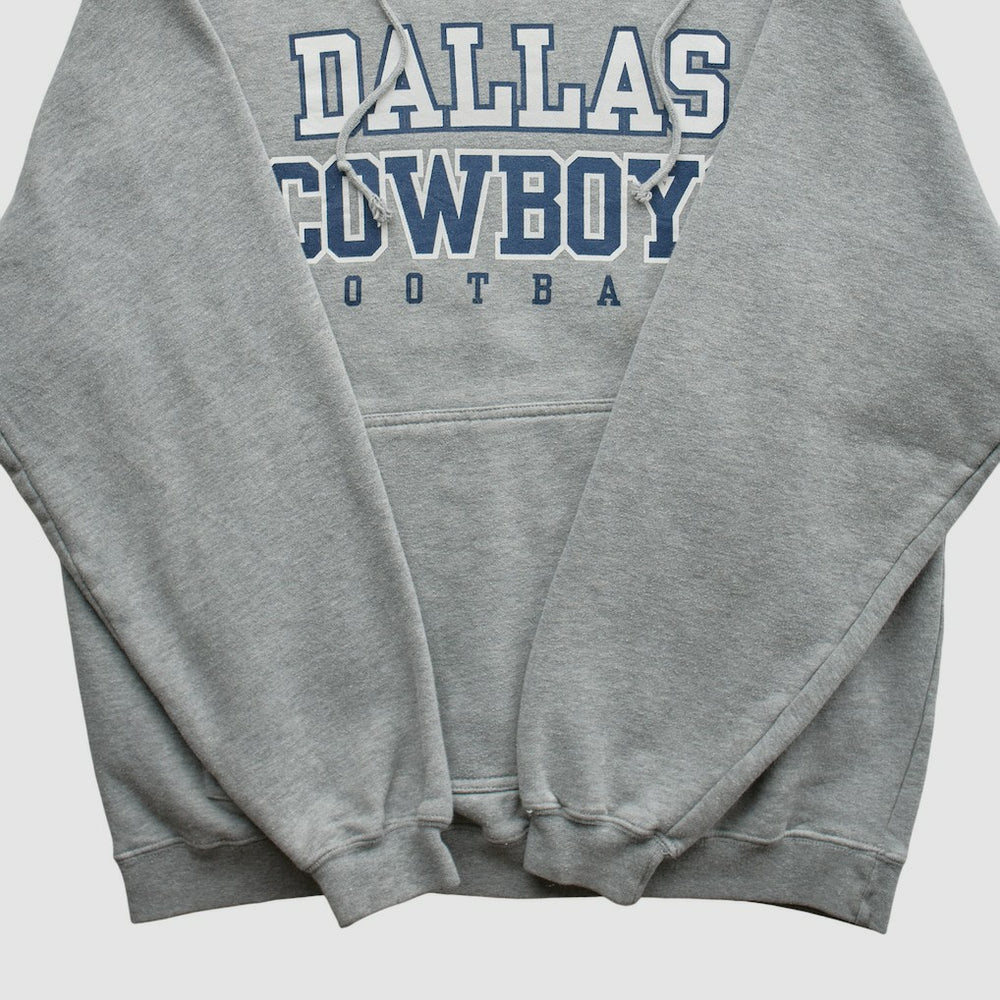 Dallas Cowboys Reebok 2000s Hooded Pullover Sweatshirt - Heather Gray Vintage online