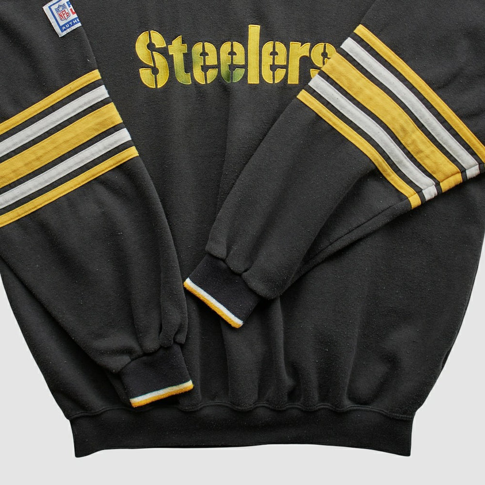 Pittsburgh Steelers Starter 90s Pullover Sweatshirt - Black Vintage discount