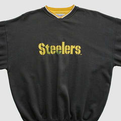 Pittsburgh Steelers Starter 90s Pullover Sweatshirt - Black Vintage discount